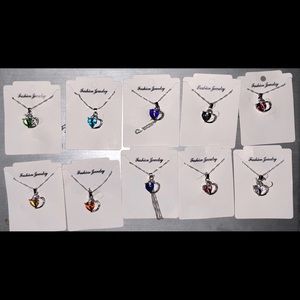 RHINESTONE AND STERLING SILVER NECKLACE